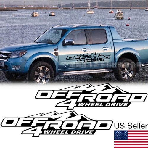 OFF ROAD 4 WHEEL DRIVE Hills Car Side Body Door Sticker Decal Truck 4WD