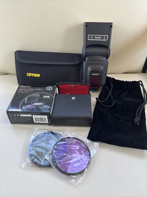 Zeikos 77mm Digital Multi Coated 2pc Filter UV & Neewer TT520 Speedlite Tiffen