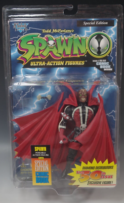 MCFARLANE SPAWN ULTRA ACTION FIGURES 50th ISSUE WITH COMIC BOOK
