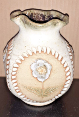 Studiokeramik Blumen Steinzeug Vase Rob Robert Bob Fierek Cornwall Vintage