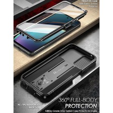 For Moto G 5G 2024 Case Shockproof Defender Cover with Screen Protector Black