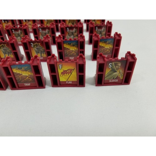 Stratego Red Replacement Game Pieces Set Of 30 Fire & Ice 2008 Parts Army - Picture 8 of 10