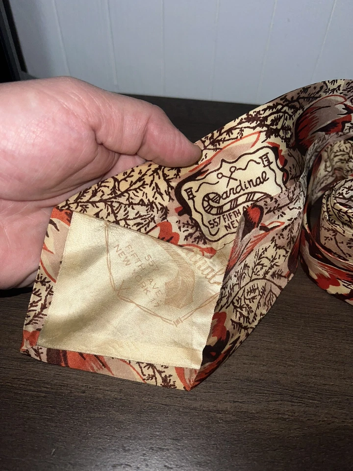 CORBATA ROCKABILLY CARDINAL QUINTA AVE NUEVA YORK VINTAGE 1940' 50" X 4,5" Foto 2 de 3