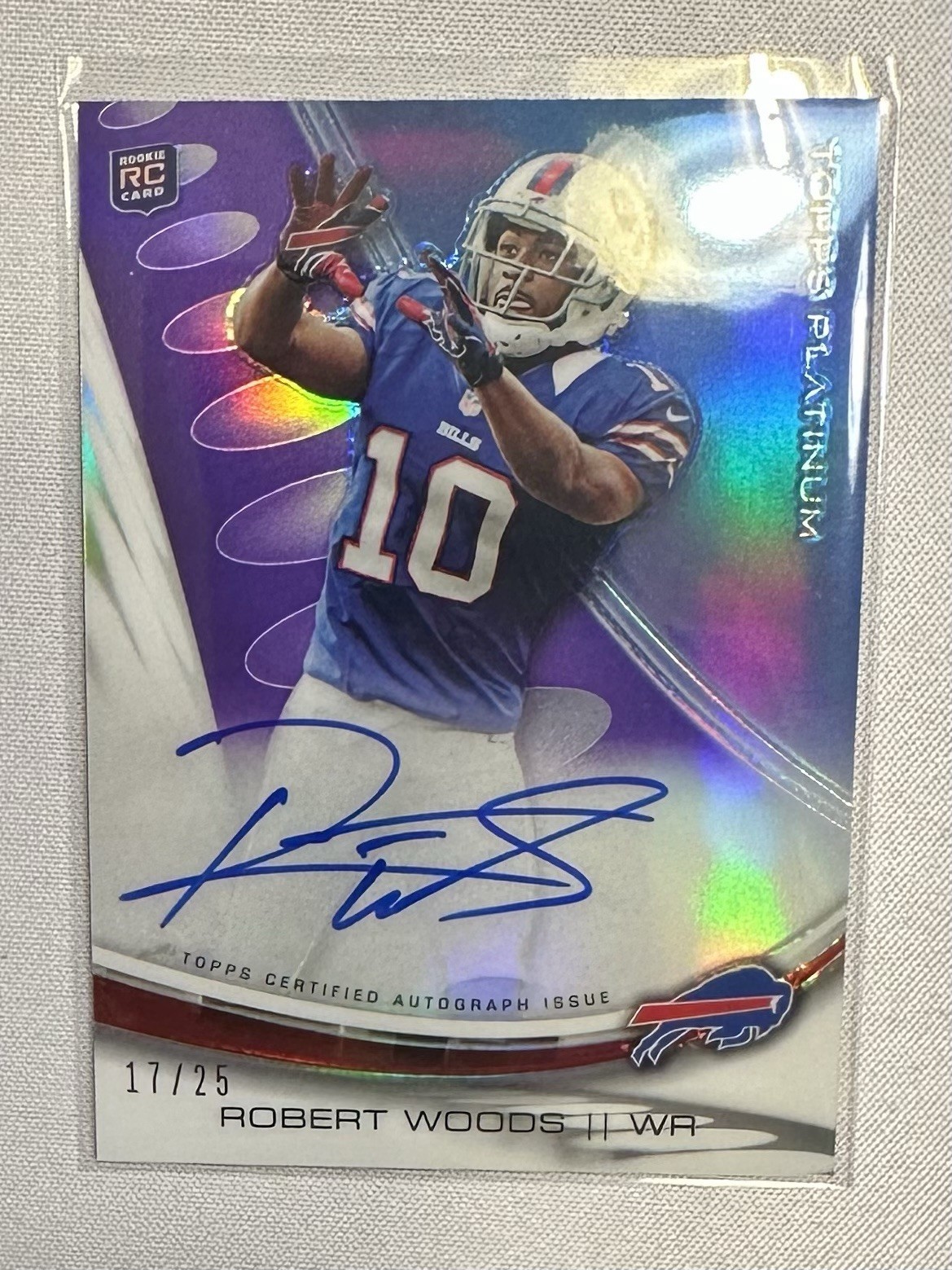 Robert Woods Topps Platinum Autograph #ARW Purple Refractor
