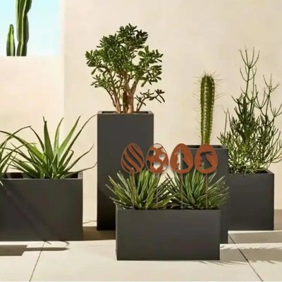 4 Stück Osterei Gartenpfahl lustig Rasen Deko für Haus Gehweg Weg