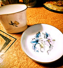 Vintage Royal Worcester Bone China Ladies Cigarette Holder & Ashtray Vanity Set — photo 3