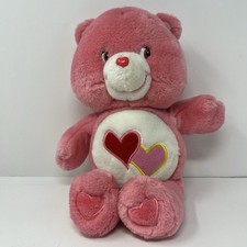 Care Bears Love A Lot Pink Bear Plush 12  Cute Stuffed Animal 2002 Granny Core