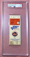 1986 World Series Game 1 Red Sox vs Mets Oct 18 Ticket Stub PSA 1.5