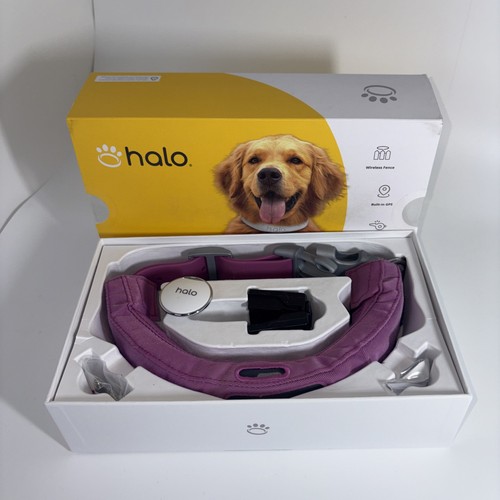 Halo Collar 3 GPS Wireless Electronic Dog Fence Collar Kit M/L Pink w/ Case