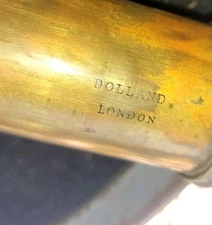 Antique Dolland London Brass Spyglass Telescope w/Clean Lenses * 4 Draw * Works!