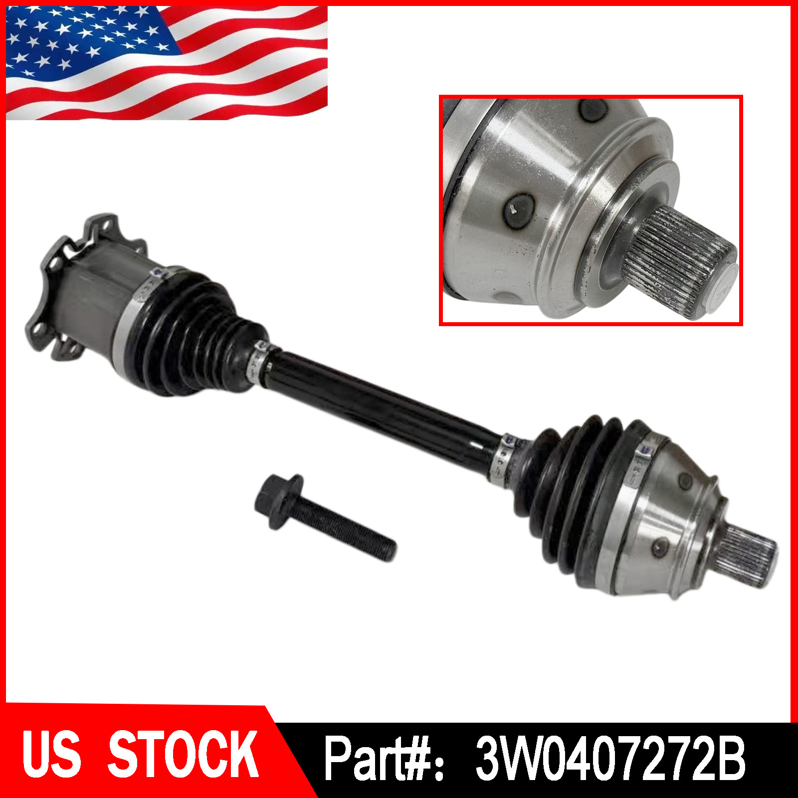 Front Right CV Axle Shaft Fit For Bentley Continental GT GTC Flying Spur 6.0L