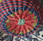 NWT Handmade African Mini Woven Market Basket With Leather  — photo 7