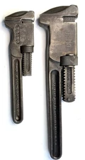 Vintage Trimont Mfg Co. Adjustable Pipe Wrenches TRIMO 12” And 8 “