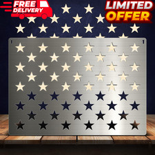 American Flag 201 Stainless Steel 50 Stars Stencil, Metal Flag Templates, for Ca