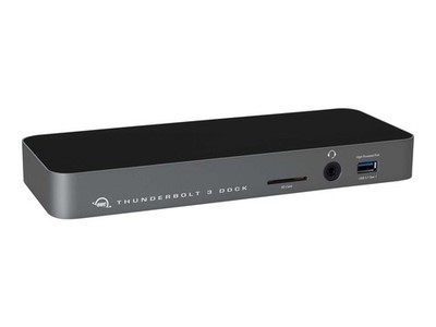 OWC OWCTB3DK14PSG Kabelgebunden Thunderbolt 3 85W 3,5mm Grau MicroSD (TransFlash)