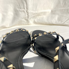 ASH Iggy Studded Leather Heeled Sandals Black Gold Studs Size EU 40 — photo 8