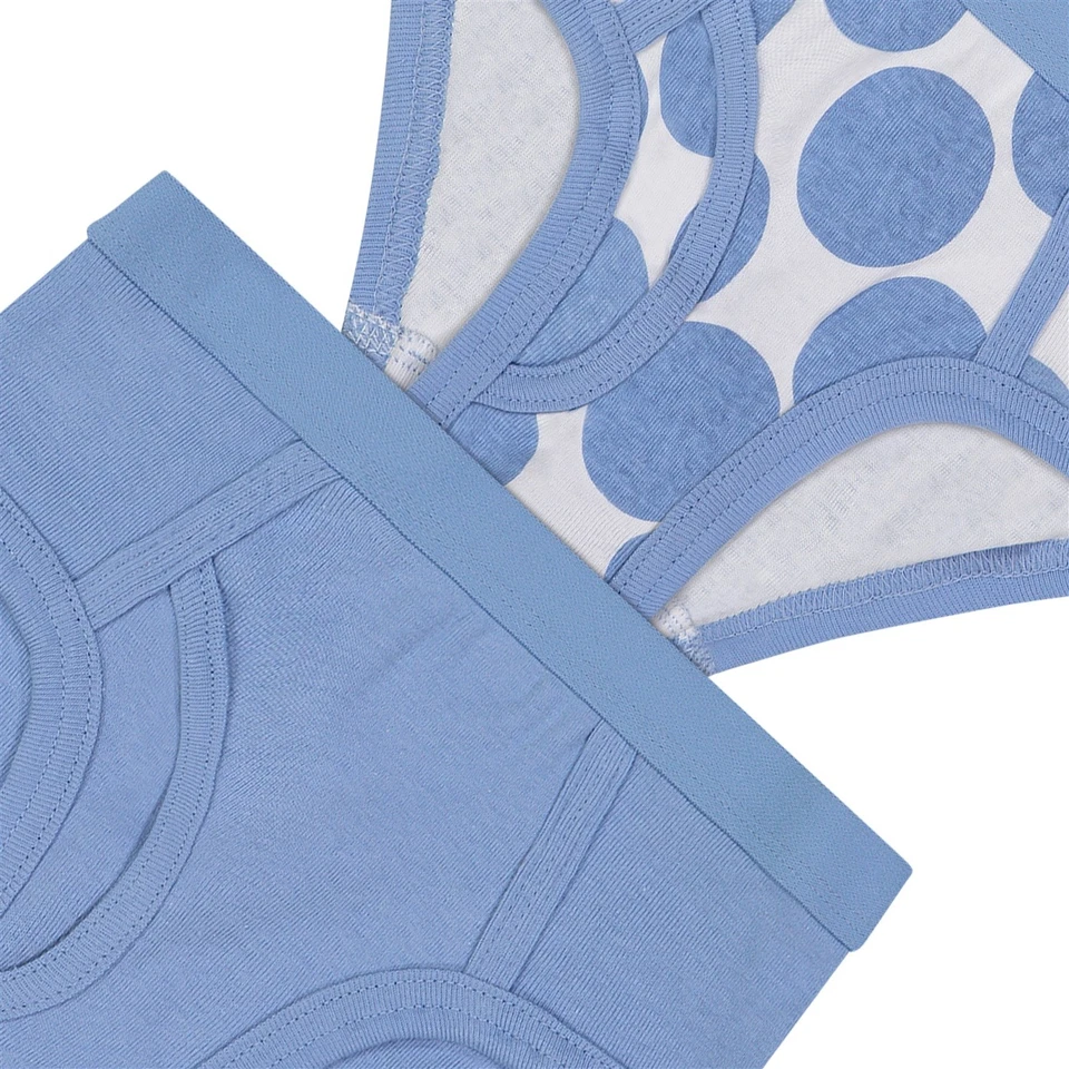 Buyless Fashion Boys Tagless Brief Soft Cotton Polka Dot Print Underwear 4 Pack - Image 4 of 4