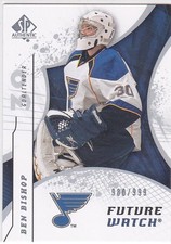 2008-09 SP Authentic BEN BISHOP Future Watch rookie card #171. rookie card picture