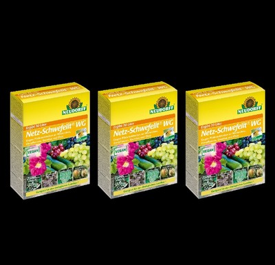 3 x Neudorff Netz-Schwefelit WG 75 g Fungizid Pilzkrankheiten Mehltau Pflanzen