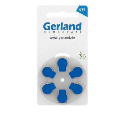 Gerland 675 blau Hörgerätebatterien (PR44)   6 Stück | Made by Rayovac