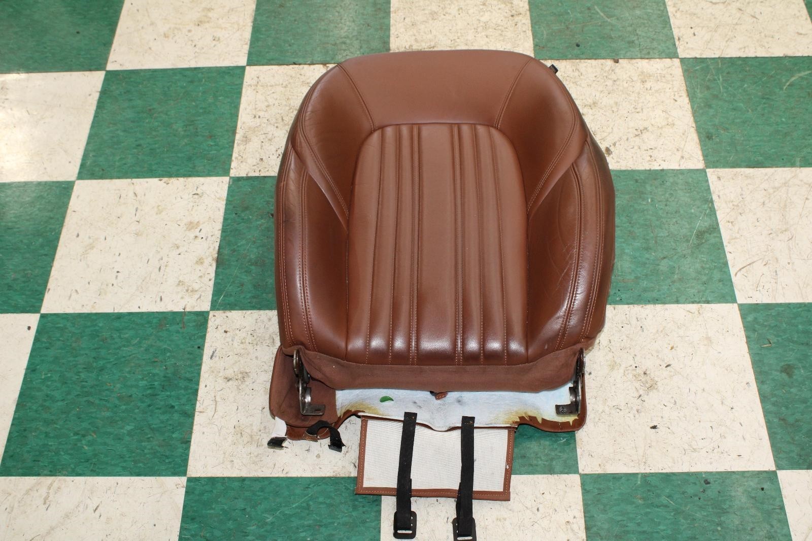 14-17 Ghibli Brown Leather Front Driver Left LH Seat Upper Cushion Backrest Back