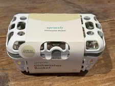 SPRUCELY Dishwasher Basket FITS Baby BOTTLES  SIPPY CUPS White/Sage NEW