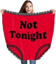 AIVibrat Granny Panties Gag Gifts for Women Funny Oversized One Size, New Red