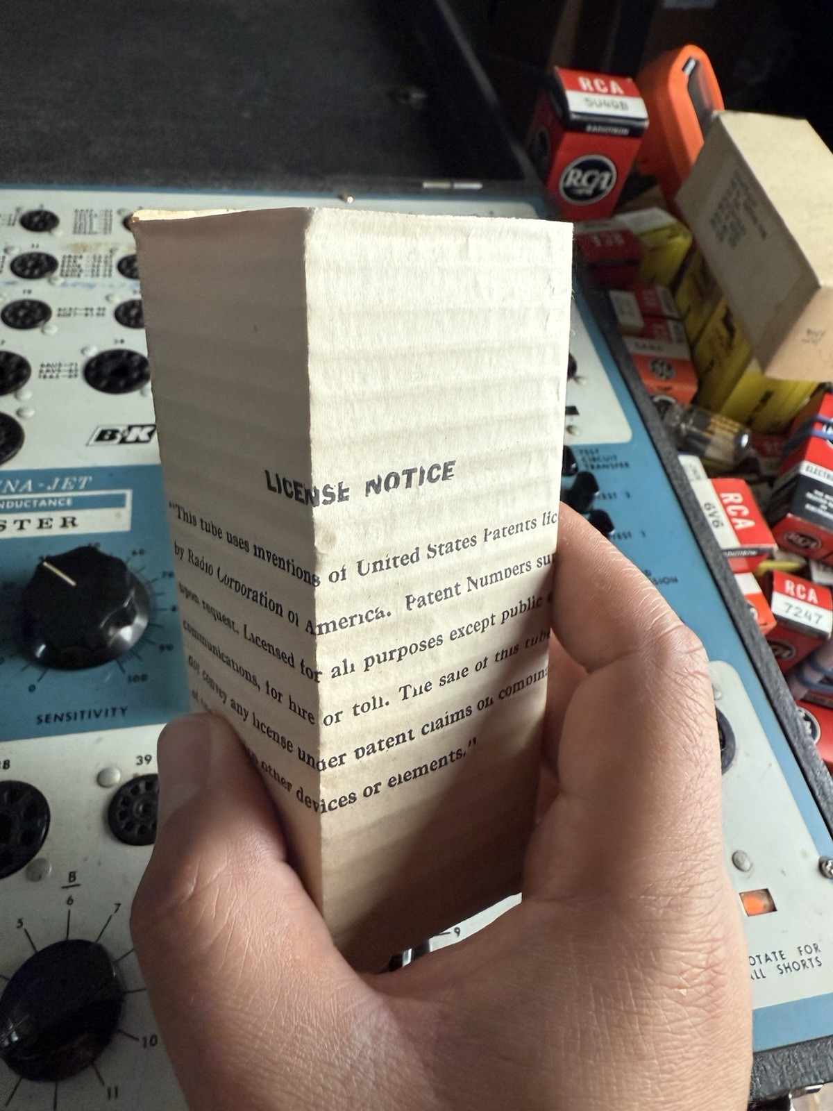 Sylvania JAN-CHS 6B4G 7-52 Black Ribbed Plate Tested on B&K 707