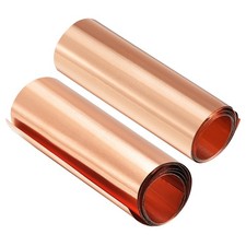 2PCS 1000mm x 100mm x 0.01mm Pure Copper Sheet Roll Metal Foil Plate