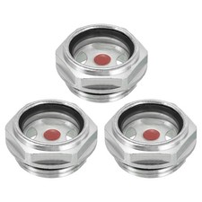 3 Pack Air Compressor Oil Sight Glass, G 1" Male Thread with O-ring