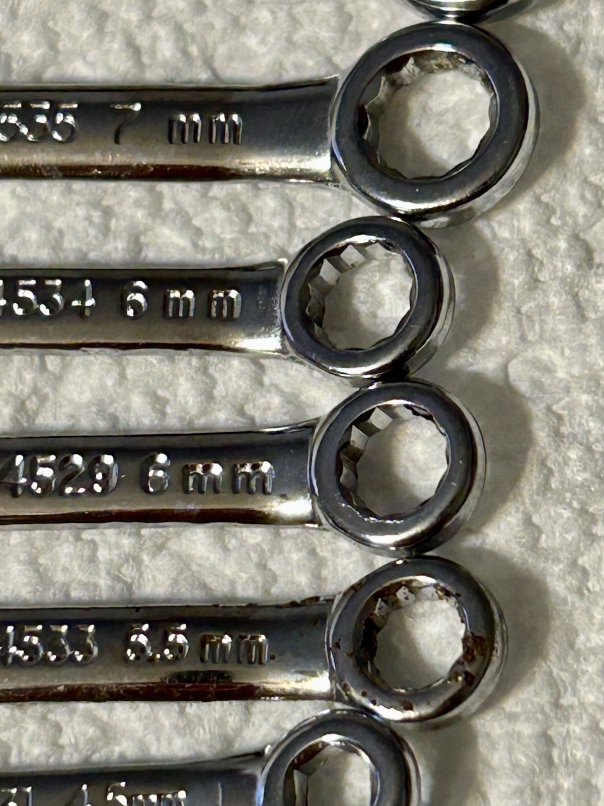 Craftsman Chrome Midget Combo Wrench Set 9 Metric & 9 Standard Made in U.S.A.