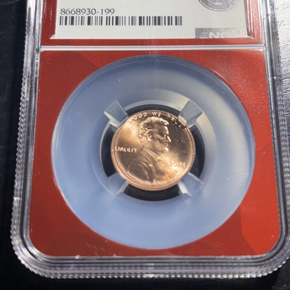 “LAST YEAR” 2025 D Shield Lincoln Cent. NGC MS65 RD RED CORE - Image 2 of 3