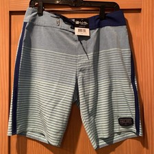 Salt Life Men  s SLX-QD Blue/Aqua Swim Trunks Boardshorts NWT Size 30 9  Inseam