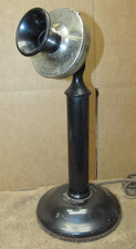 Antique Western Electric 284 W Microphone On Candlestick Base Stand, NICE