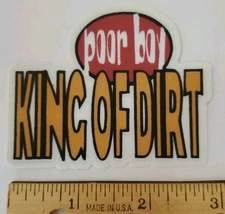Old School BMX Poorboy King Of Dirt Sticker/Decal - USA BMX Racing-HTF