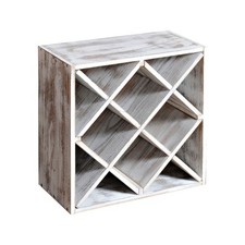 Weinregal - System VINTAGE-weiß Holzregal Flaschenlagerung - used look