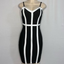 Windsor Black & White Contrast Bodycon Dress – Size Small