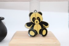 BWIB Vintage Taiwan Panda Bear Enamel Keychain Pendant