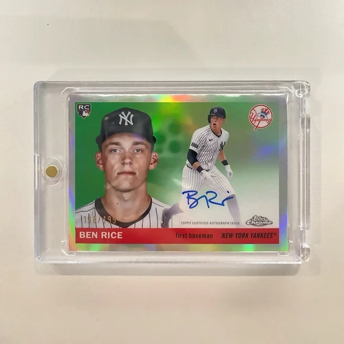 Topps 2025 Chrome Platinum Ben Rice Yankees RC Auto Refractor #CPA-BR /199