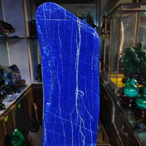 37,6 funta Naturalny Lapis Lazuli Freeform Polerowany surowy kryształ Próbka Dekoracja biura - Zdjęcie 7 z 9