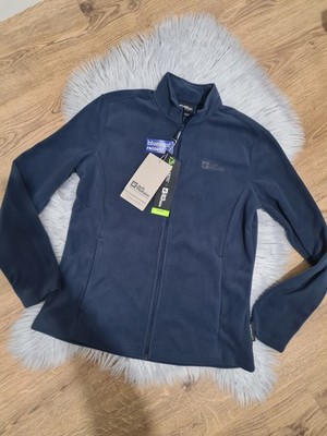 Jack Wolfskin Womens Navy Full Zip Fleece Jacket Size L Brand New