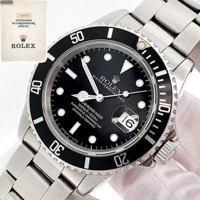 1993 Rolex Submariner Date 40mm Steel Oyster Watch 16610 Papers