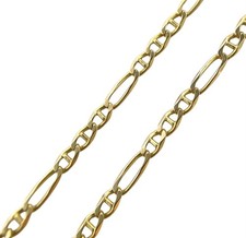 585 Gold Halskette Figarokette Panzerkette 54cm 2,1mm 14K