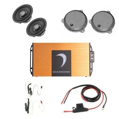 Diamond Audio DA1423SGSP1 - Ultimate Premium Amp, speakers & grills w/ package