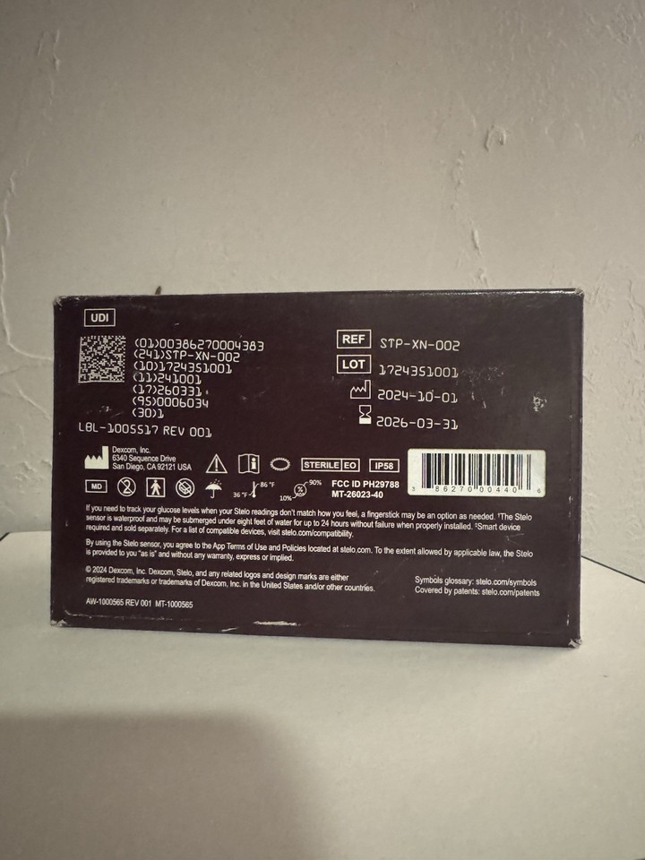 Stelo Continuous Glucose Monitor 1 Month Supply 2 Pack EXP 8/31/2026 | eBay