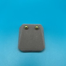 Vintage ZZ 14K Yellow Gold Ball Stud Earrings Elegant Timeless