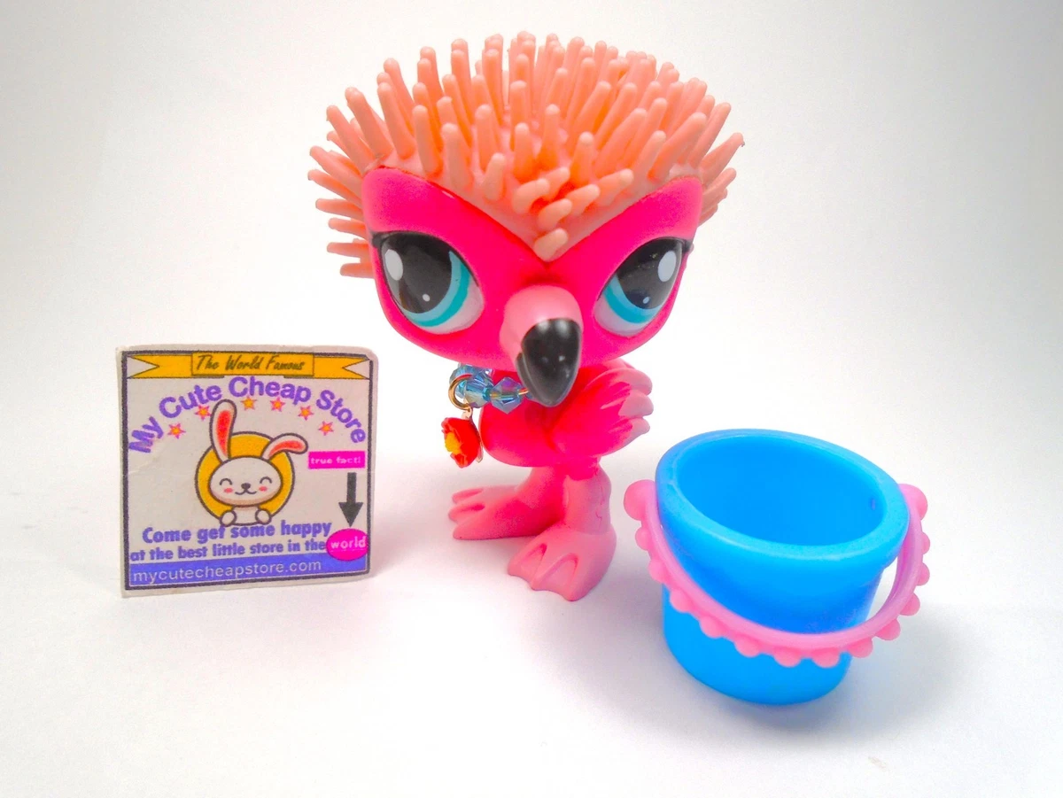 Lot De 3 LPS Littlest Pet Shop Hasbro - Chien #1022, Flamant #1023, Chat #1024