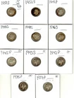 LOT/11 MIX ROOSEVELT/MERCURY HEAD DIMES DATES FROM 1935 TO 1953 SEVERAL "S" MINT