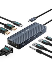 USB C Docking Station Dual Monitors,8-in-1 Laptop Docking Station with Dual H...