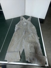 Vintage Big Mac Striped Bib Overalls Carpenter Zip Apron Railroad Farmer 40 x 36